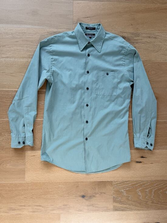 Brandini Tops - Vintage Brandini Women’s Small Mint Green Button Front Blouse Long Sleeve